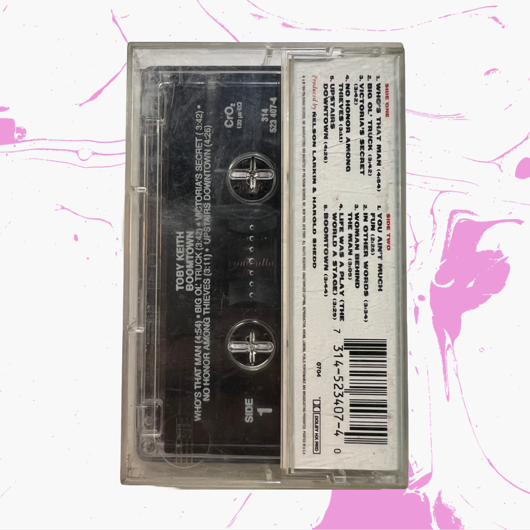 Vintage 1994 Toby Keith 'Boomtown' Cassette Tape