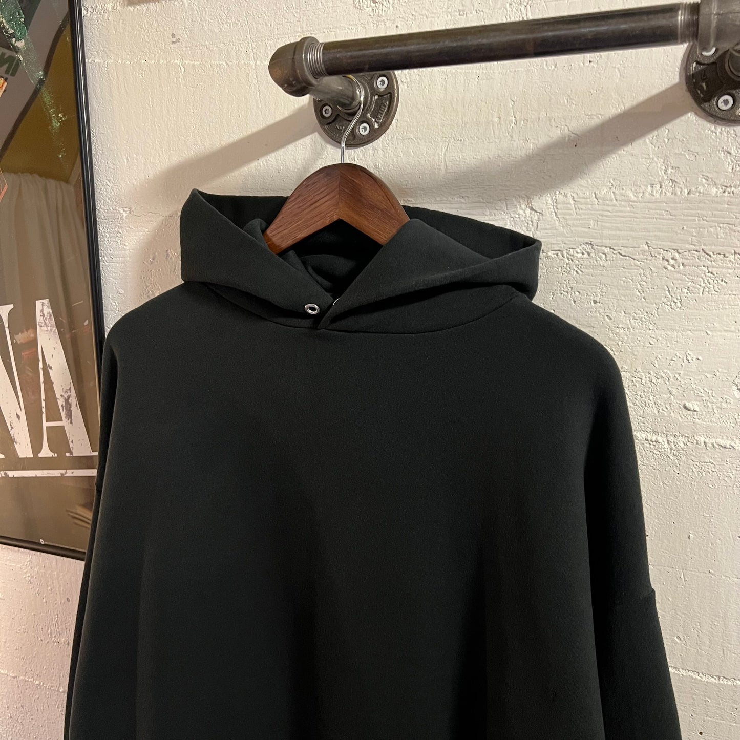 Vintage 2000's Blank Jerzees Pullover Hoodie Sweatshirt - Size XXL - Black