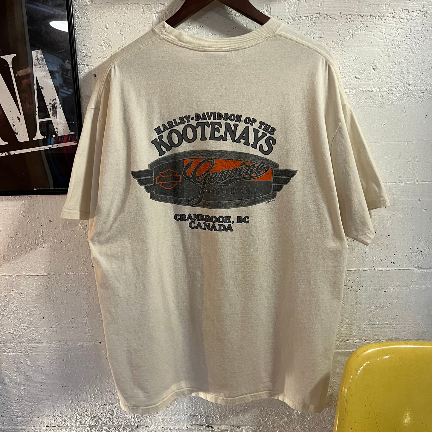 Y2K Harley Davidson Brotherhood Double Sided Graphic T-Shirt - Size XL - White - 100% Cotton