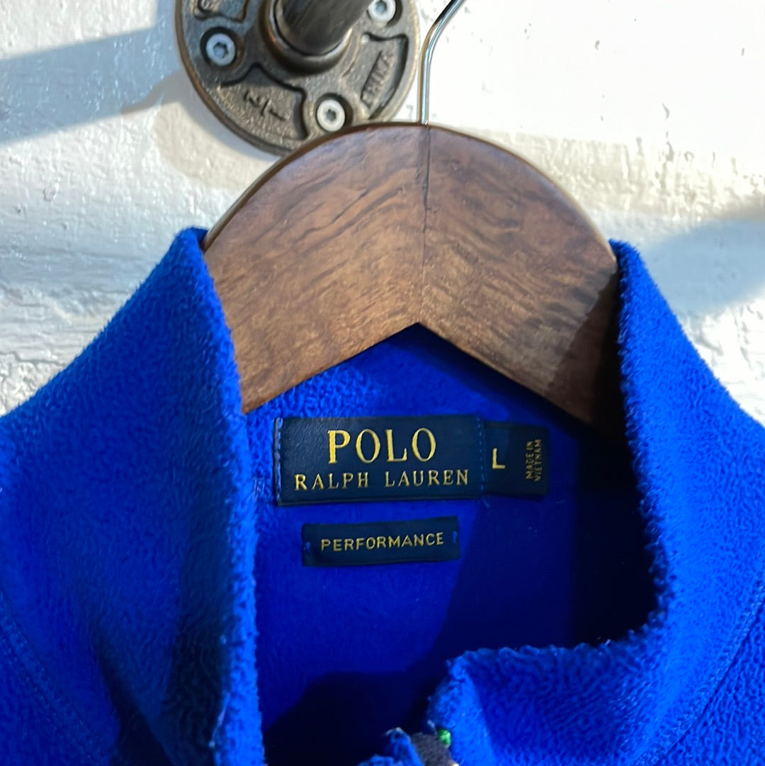 Polo Ralph Lauren Performance Fleece Jacket - Size Large - Blue/Green