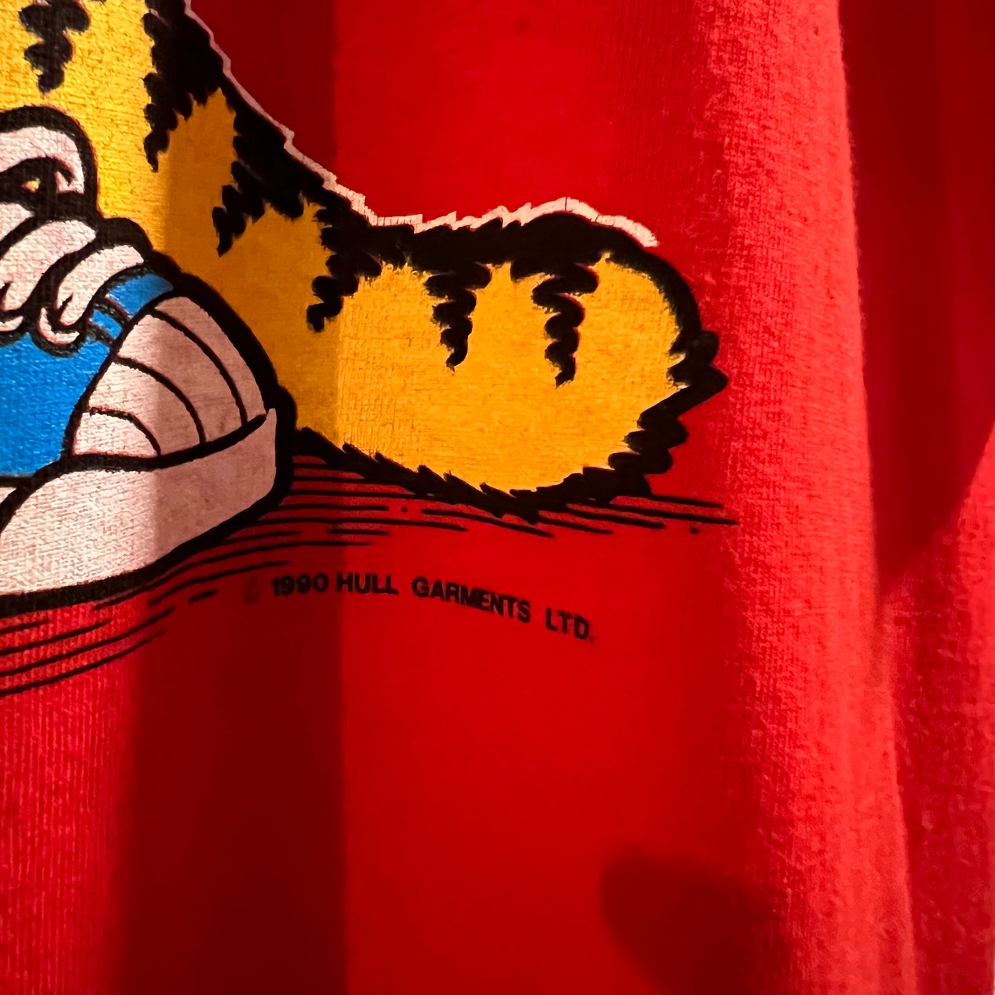 Vintage 90's J. Bates Christmas Cat 'Santa's Gift To Babes' Single Stitch Graphic T-Shirt - Size XL - Made In USA - Red