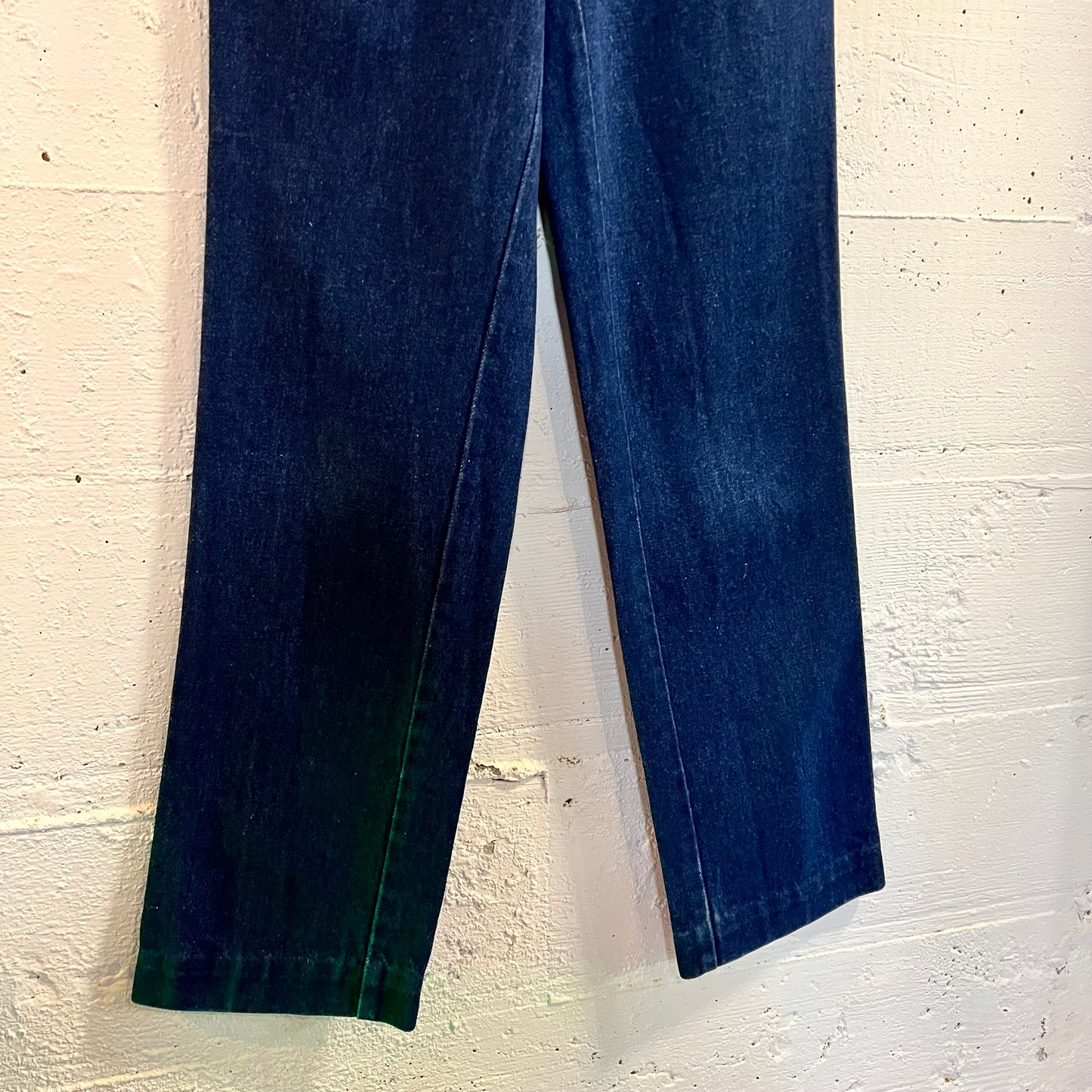 Vintage 1970's Calvin Klein High Rise Denim Jeans - Size 3 (23") - Made In USA - Talon Zipper - Dark Wash