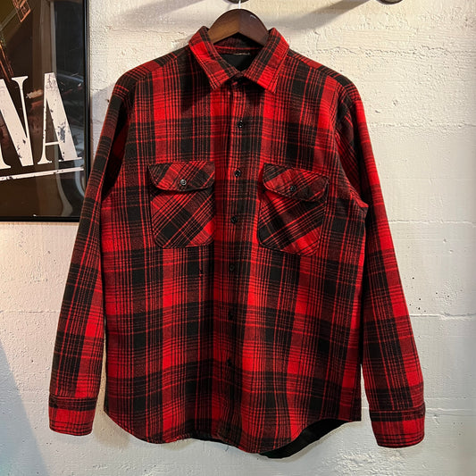 Vintage Plaid Quilted Plaid Flannel Overshirt - Size Large - Red/Black