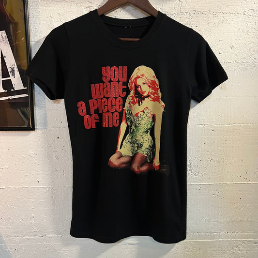 Y2K 2009 Britney Spears 'Circus' Tour Baby T-Shirt - Size Small - Black/Multi