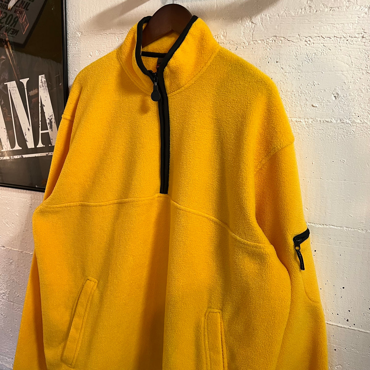 Vintage 2000’s Pro Spirit 1/4 Zip Pullover Fleece Jacket - Size XL - Yellow/Black