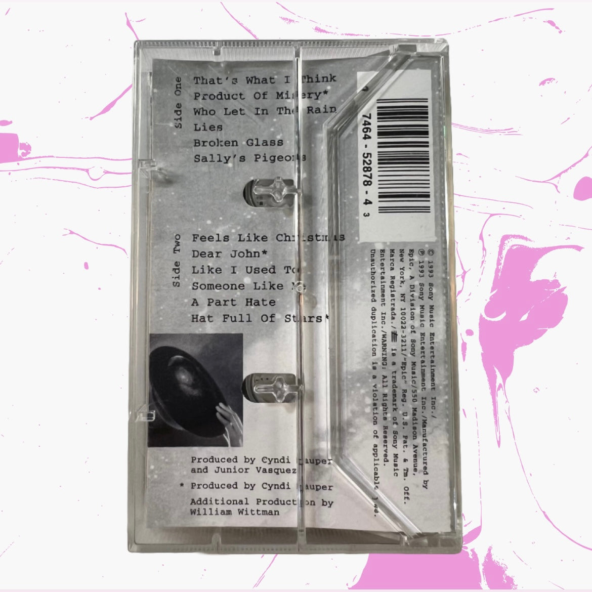 Vintage 1993 Cyndi Lauper 'Hat Full Of Stars' Cassette Tape