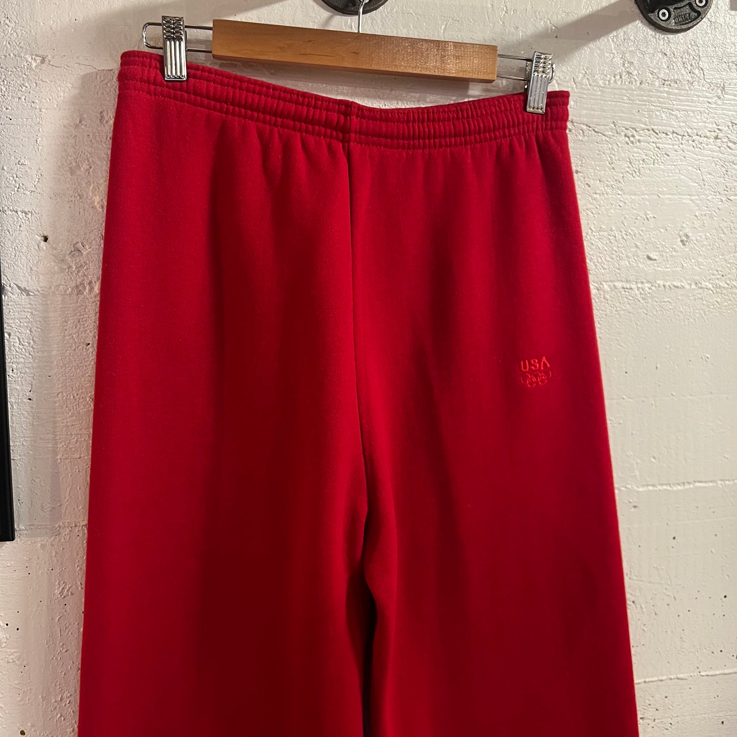 Vintage 90's JCPenney U.S. Olympics Cotton Blend Sweatpants - Size Medium - Made In USA - Red