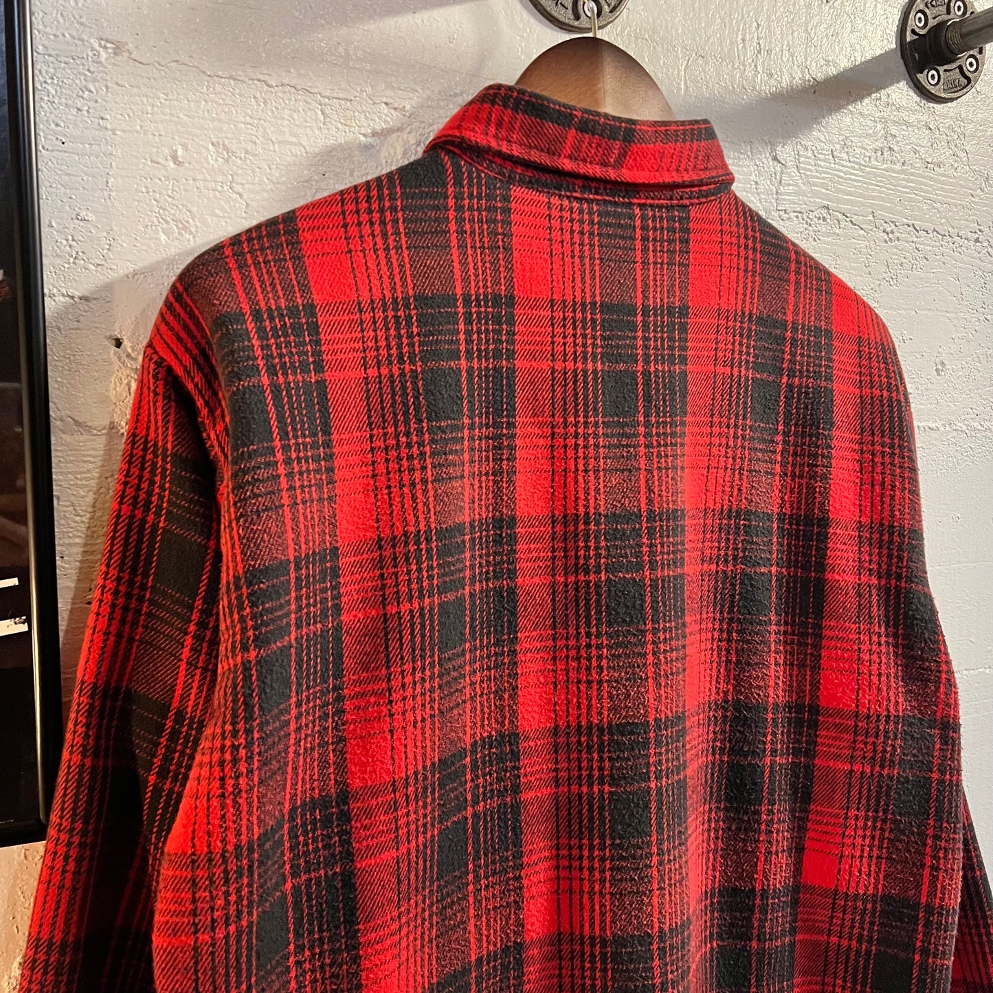 Vintage Plaid Quilted Plaid Flannel Overshirt - Size Large - Red/Black