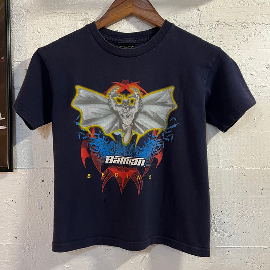 Vintage 2000's Batman Begins Graphic Baby Tee - Size Small - Navy/Multi