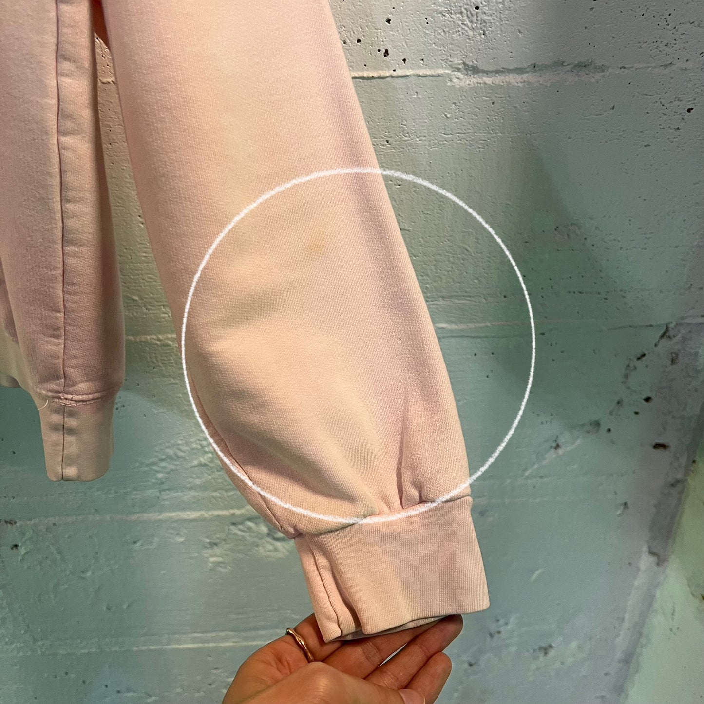 Vintage Faded Distressed Rag Wear Blank Hoodie Sweatshirt - Size Large - Pink