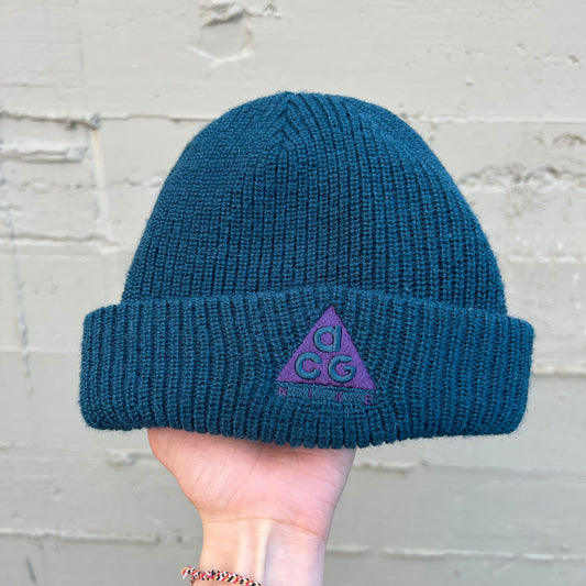 Nike ACG All Conditions Gear Embroidered Knit Beanie - O/S - Teal/Purple