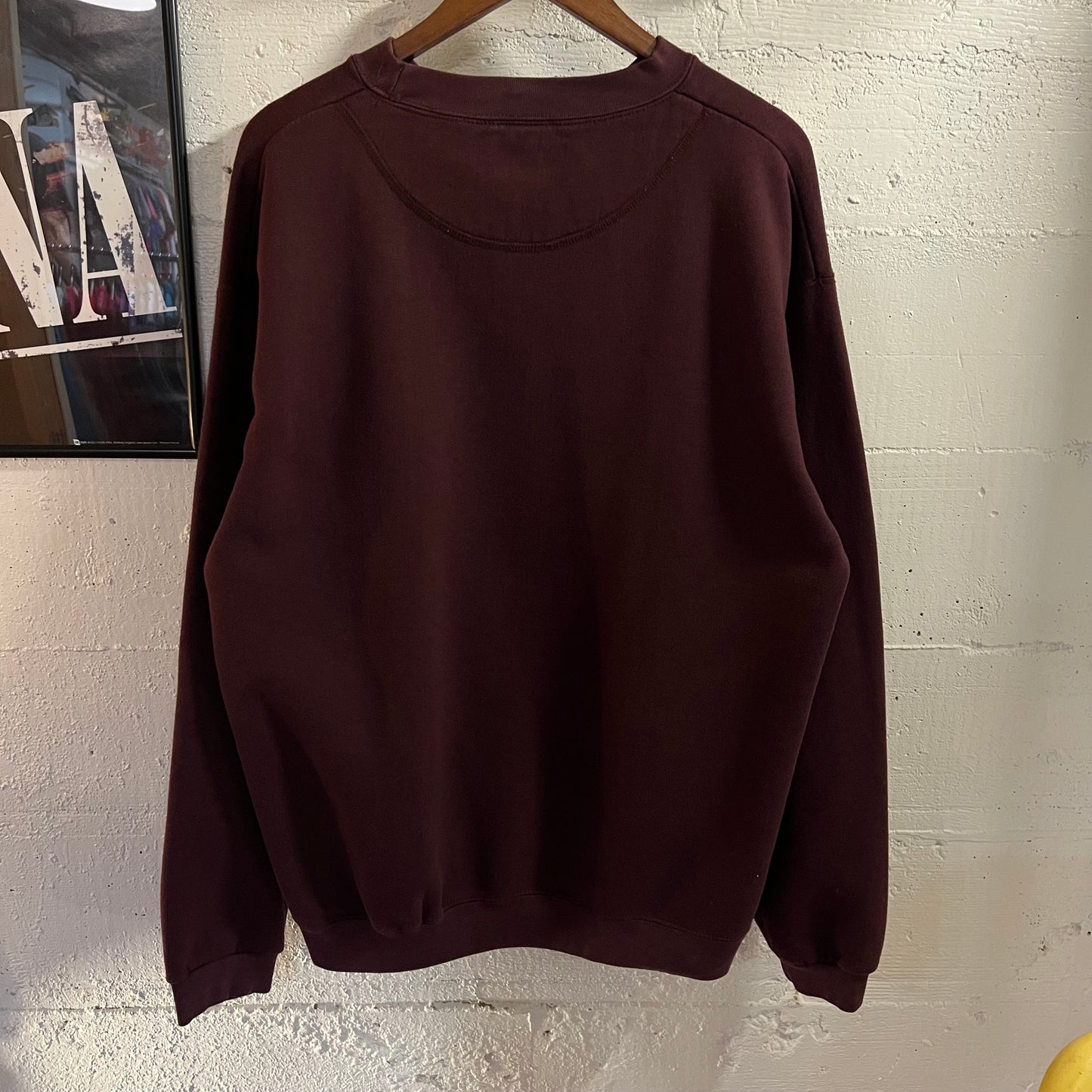 Vintage Embroidered Bald Eagle Headwaters Heavyweight Crewneck Sweatshirt - Size XL - Burgundy/Tan