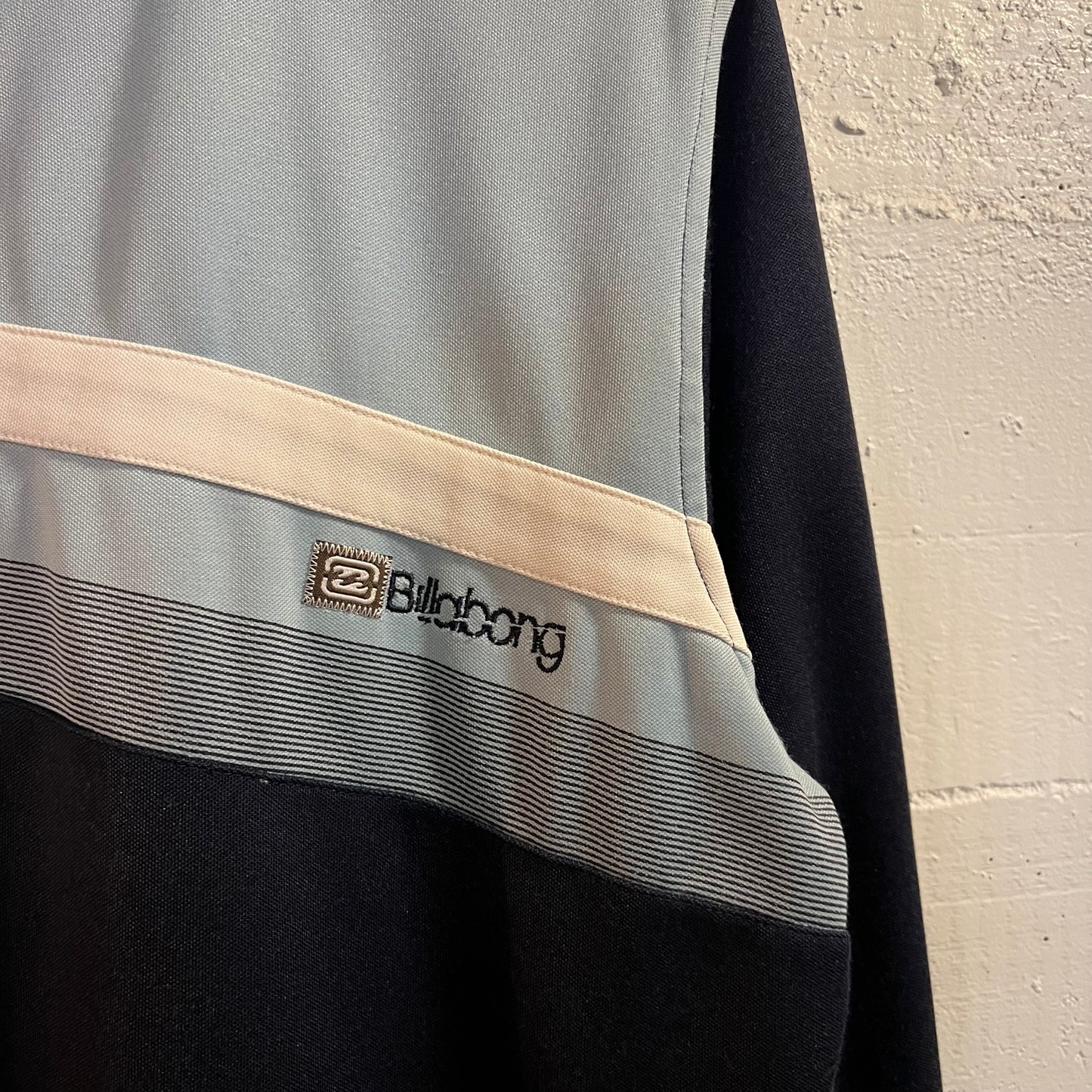 Vintage 2000's Billabong Zip-Up Track Jacket - Size Large - Baby-Blue/Navy/Navy