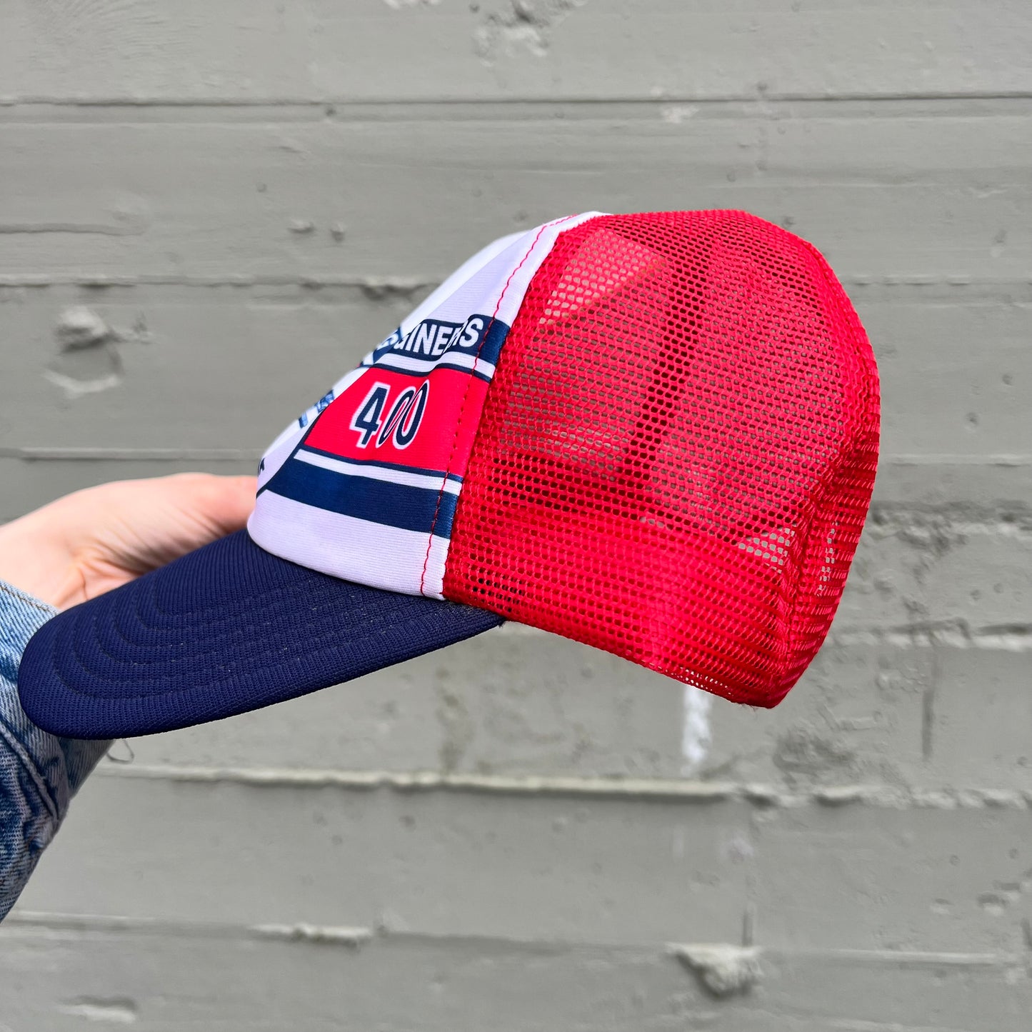 Vintage 80's Operating Engineers Local 400 Union Deconstructed Trucker Hat - O/S - Union Made In USA