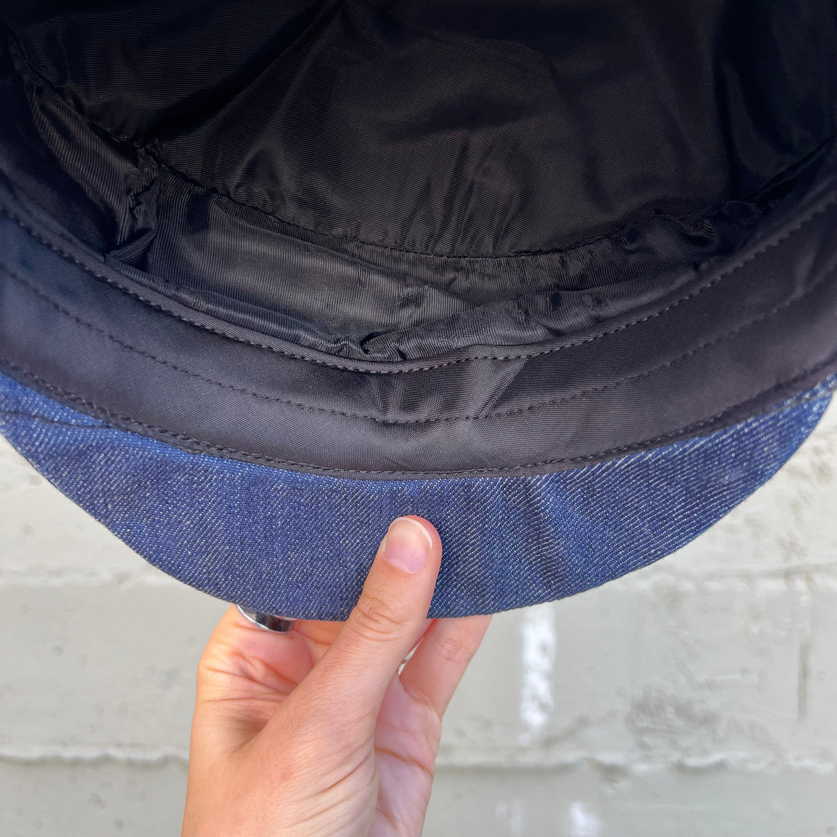True Vintage 1960's Denim Greek Fisherman Cap - Medium - Union Made In USA - Dark Indigo