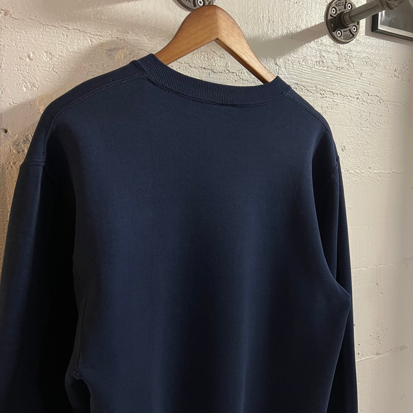 Vintage 90’s Distressed Russell Athletic St. Mary’s Crewneck Sweatshirt - Size Small - Made In USA - Navy/White