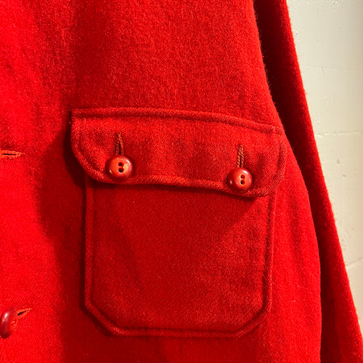 True Vintage 1950's Boy Scouts Of America Official Wool Jacket (Shirt-Jac) - Size 46 (XL) - 100% Wool - Made In USA - Red