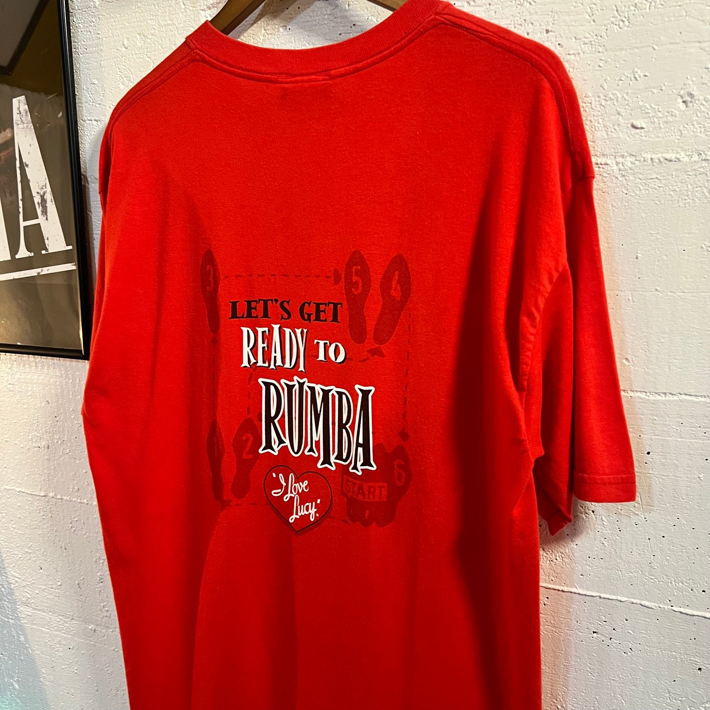 Vintage I Love Lucy Rumba Graphic T-Shirt - Size Large - Red