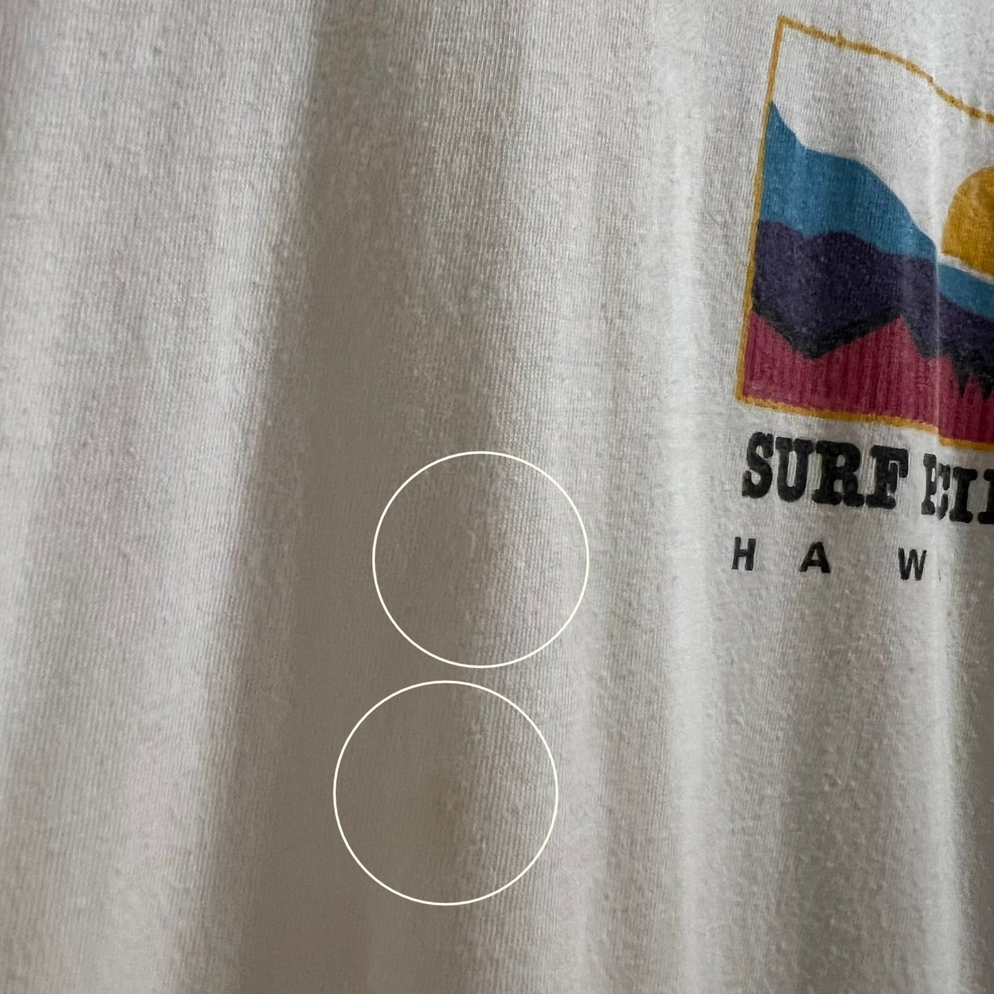 Vintage 1986 Surf Pacific Hawaii Single Stitch T-Shirt - Size Large - Made In USA - White/Multi