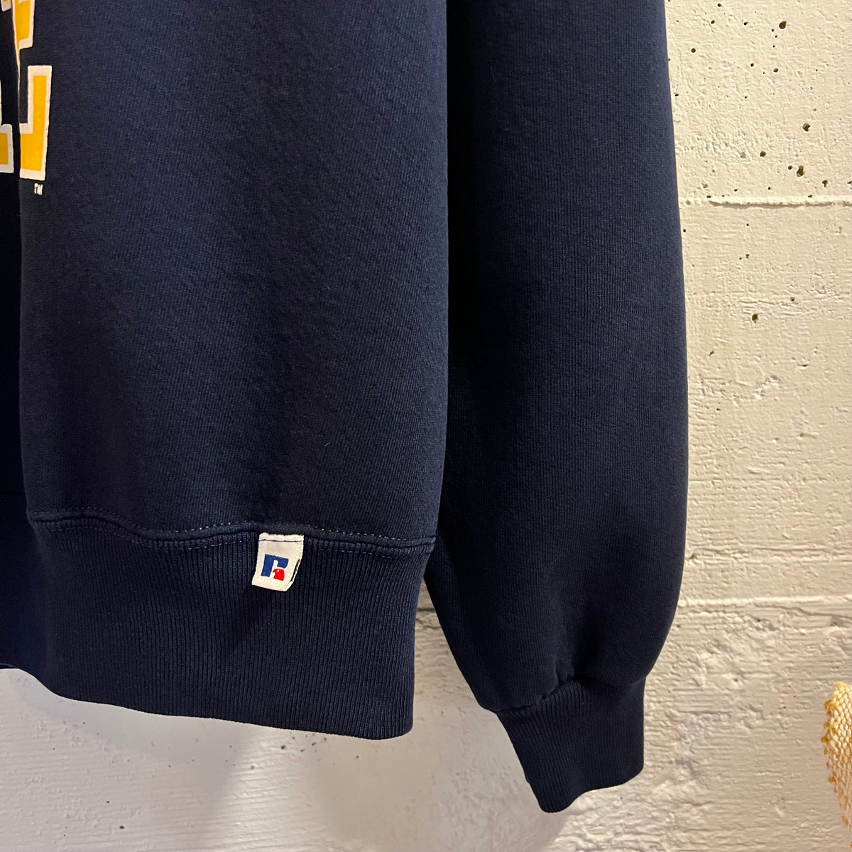 Vintage 90’s Russell Athletic Oswego State University, NY Crewneck Sweatshirt - Size Large - Made In USA - Navy/Yellow/White