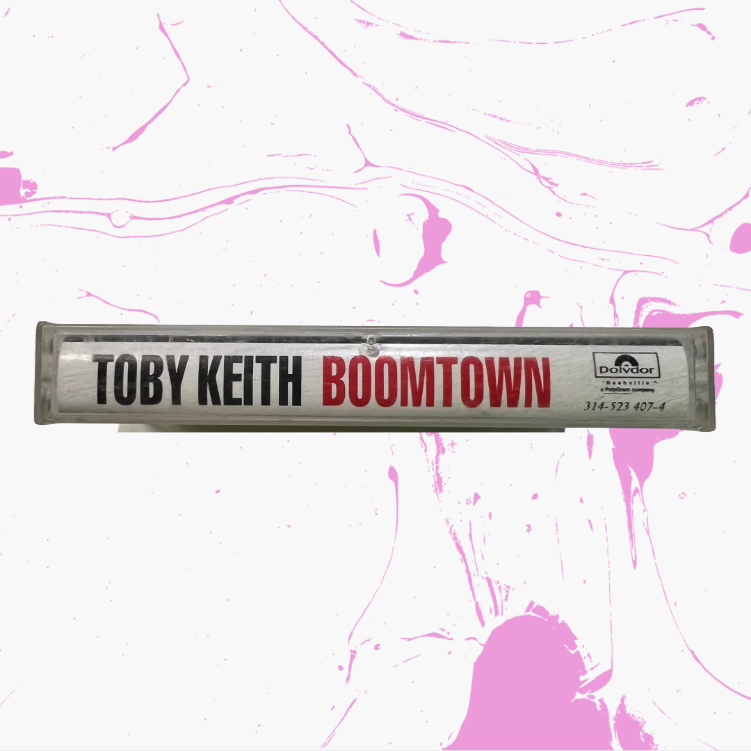 Vintage 1994 Toby Keith 'Boomtown' Cassette Tape