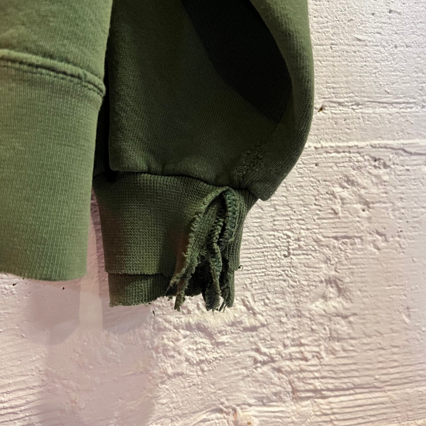 Vintage Distressed Russell Athletic High Cotton 'Illinois Wesleyan University' Collegiate Crewneck Sweatshirt -  Size XL - Made In USA - Faded Green