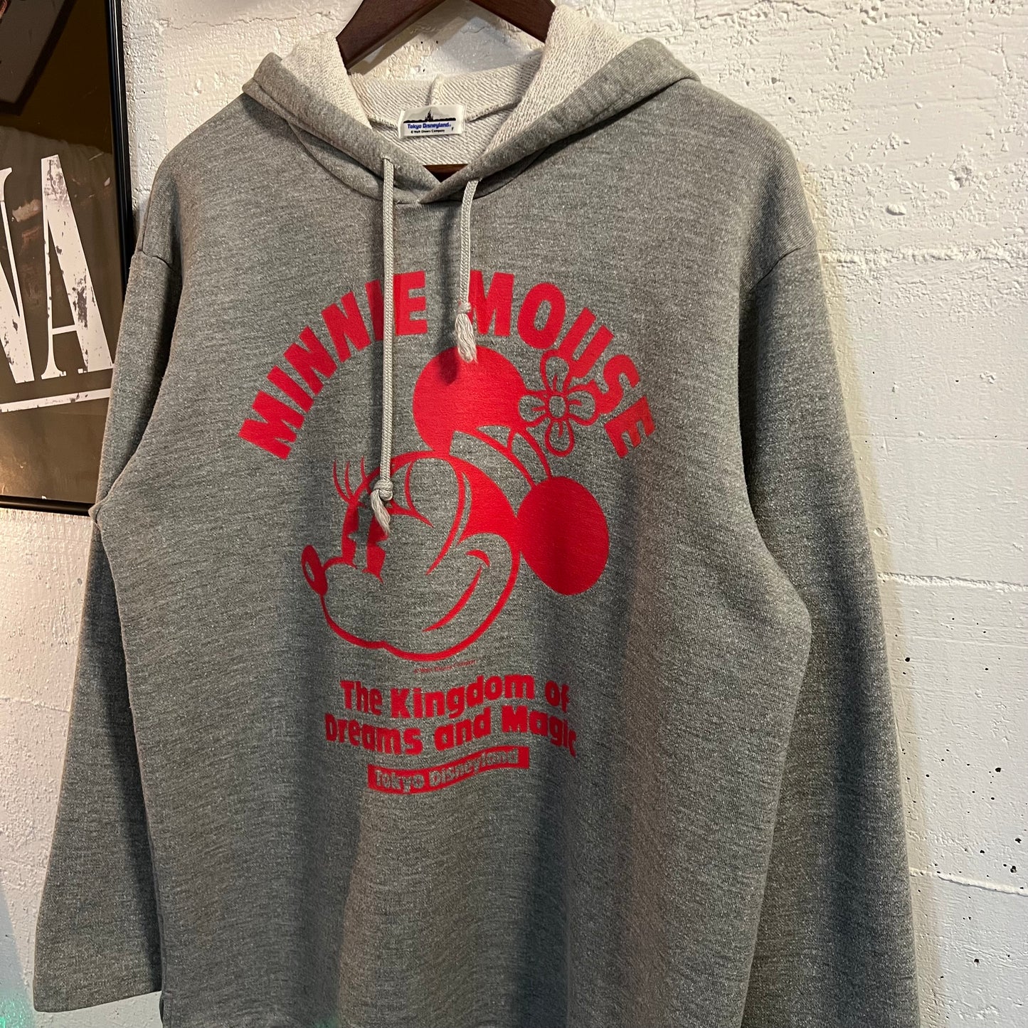 Vintage 1980's Tokyo Disneyland Walt Disney Company Minnie Mouse Pullover Hoodie - Size O/S -