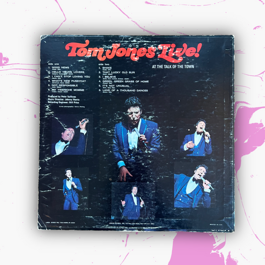 Vintage 1967 Tom Jones Live! ‘At The Talk Of The Town’ Vinyl Record