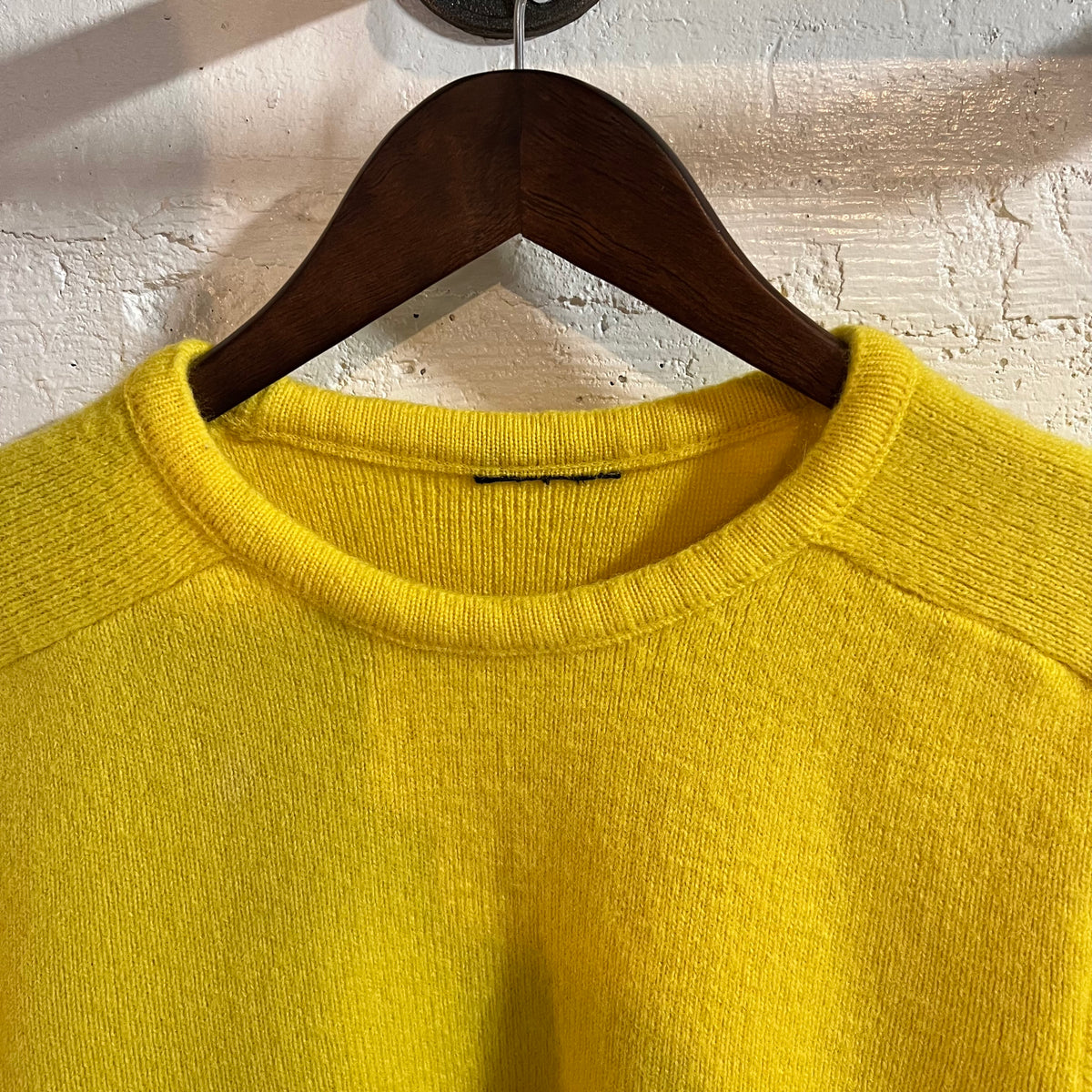 True Vintage 70's Knit Wool Rainbow Striped Sweater - Size Small - Wool - Yellow/Multi