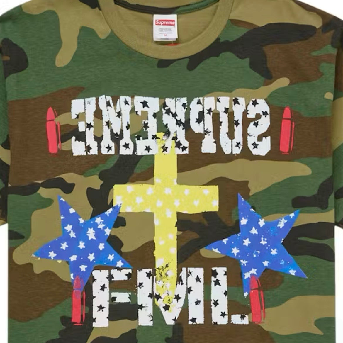 *New* Supreme 'FML' Short Sleeve T-Shirt - Size Large - Woodland Camo - SS26