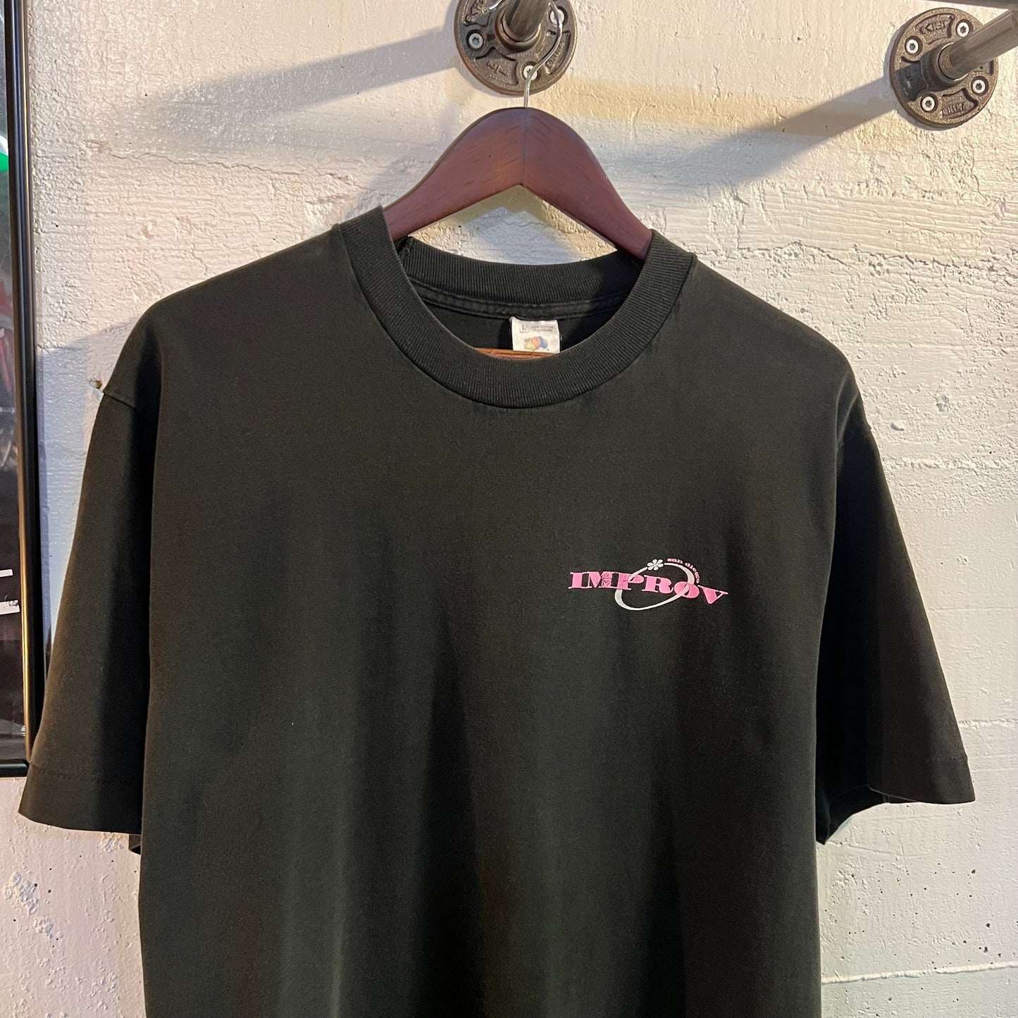 Vintage San Diego Improv Single Stitch T-Shirt - Size Large - Made In USA - Black/Pink/White