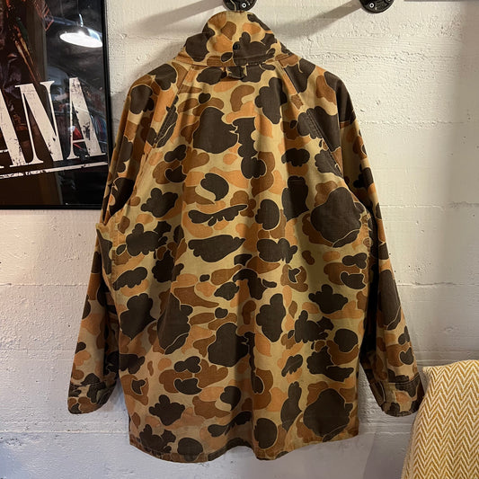 Vintage 70's/80's Columbia Sportswear Gore-Tex Duck Camo Hunting Parka Jacket - Size XL - Made In USA