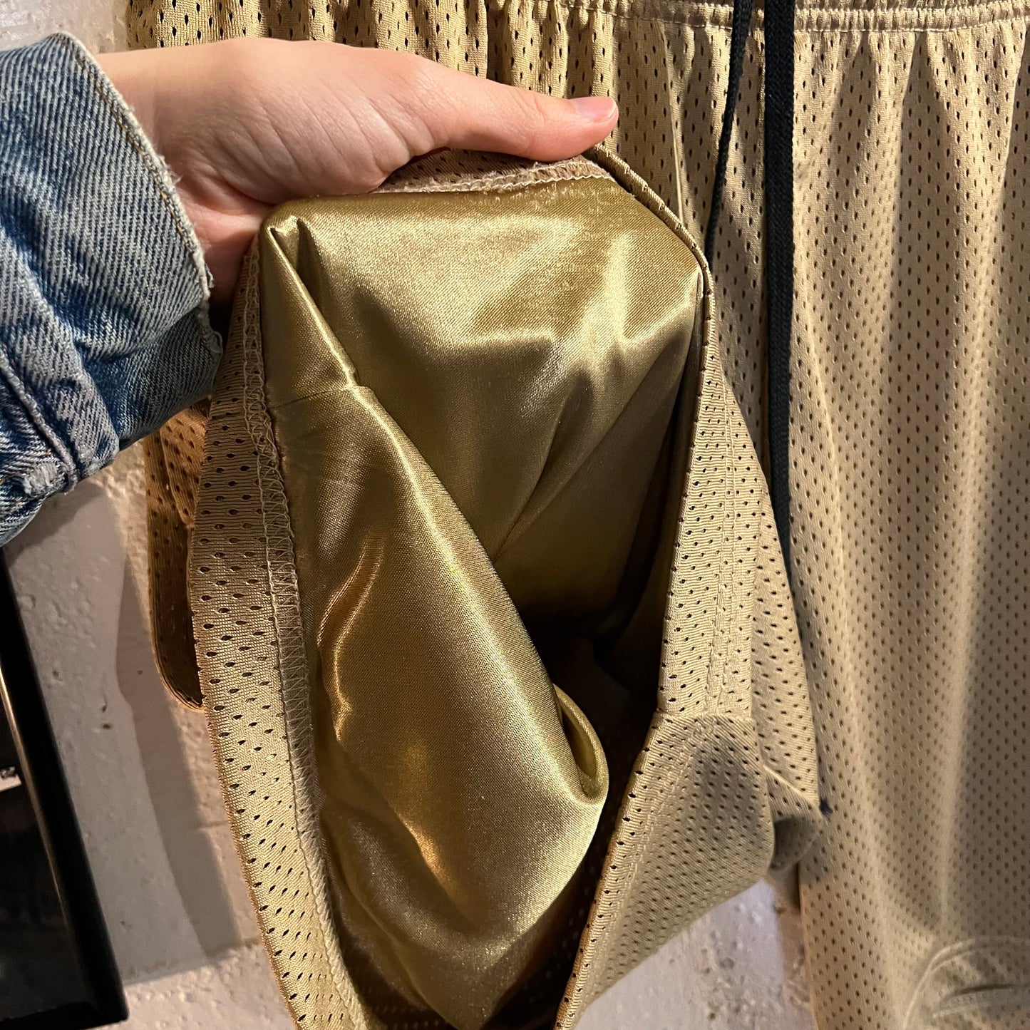 *Pre-Owned* John Elliott AAU Mesh Short - Size Large (3) - Gold