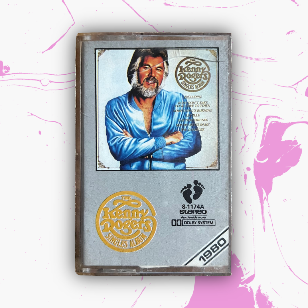 Vintage 1980 The Kenny Rogers ‘Singles Album’ Cassette Tape
