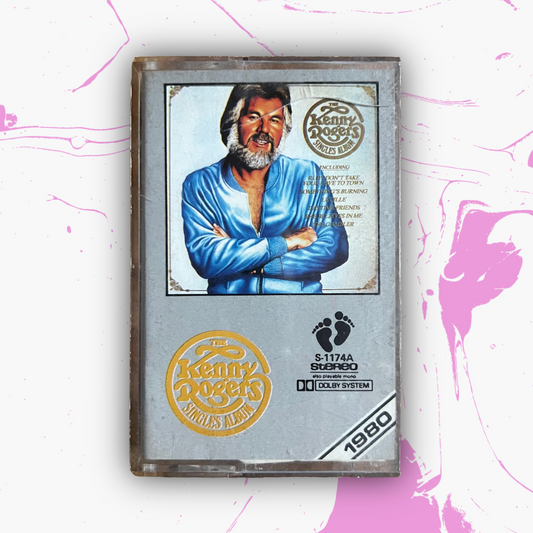 Vintage 1980 The Kenny Rogers ‘Singles Album’ Cassette Tape