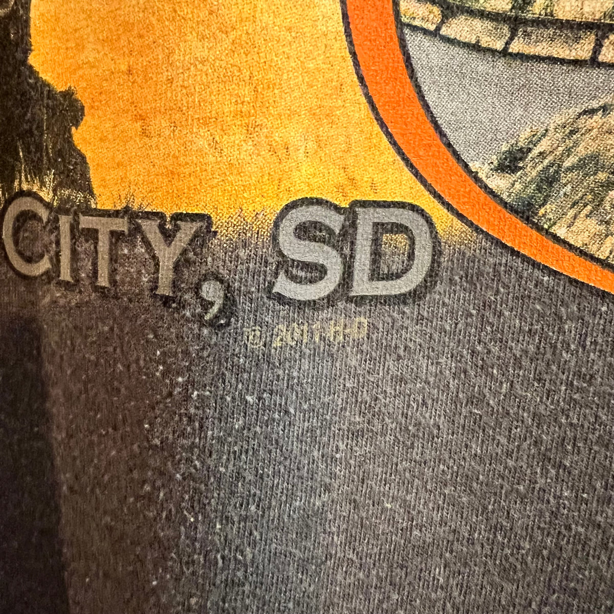 2011 Harley Davidson Black Hills Rapid Hills, SD Graphic T-Shirt - Size 2XL - Charcoal Grey/Multi