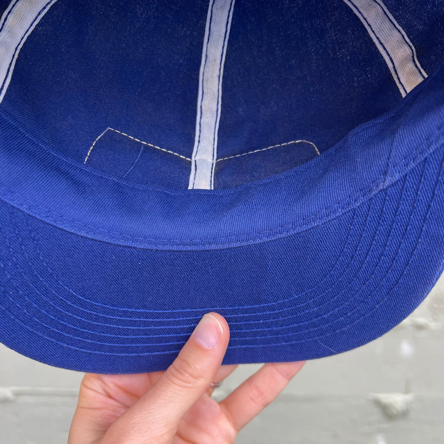 Vintage 80's/90's K-Brand/K-Products Chevron Carmichael Columbia Oil Inc. Snapback Hat - O/S - Made In USA - Blue