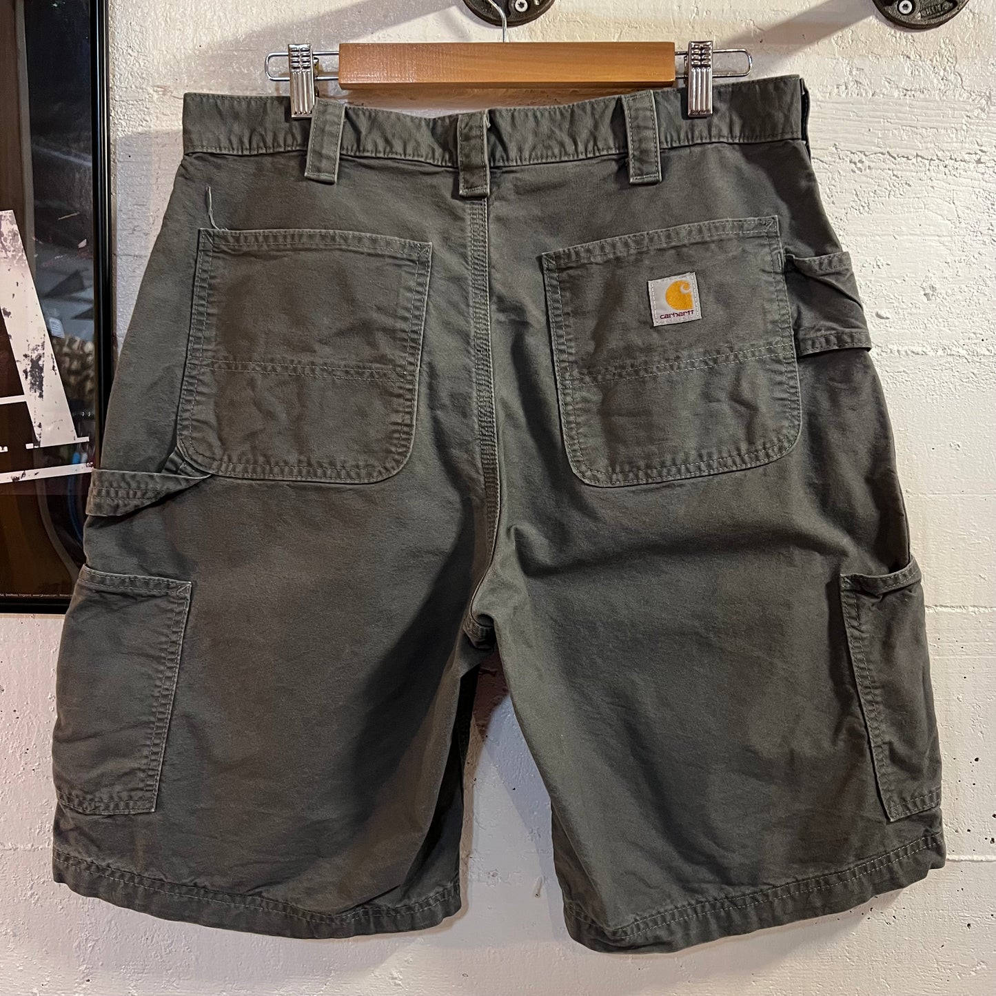 Carhartt Ripstop Canvas Carpenter Shorts - Size 33" x 10" - B147-FAT