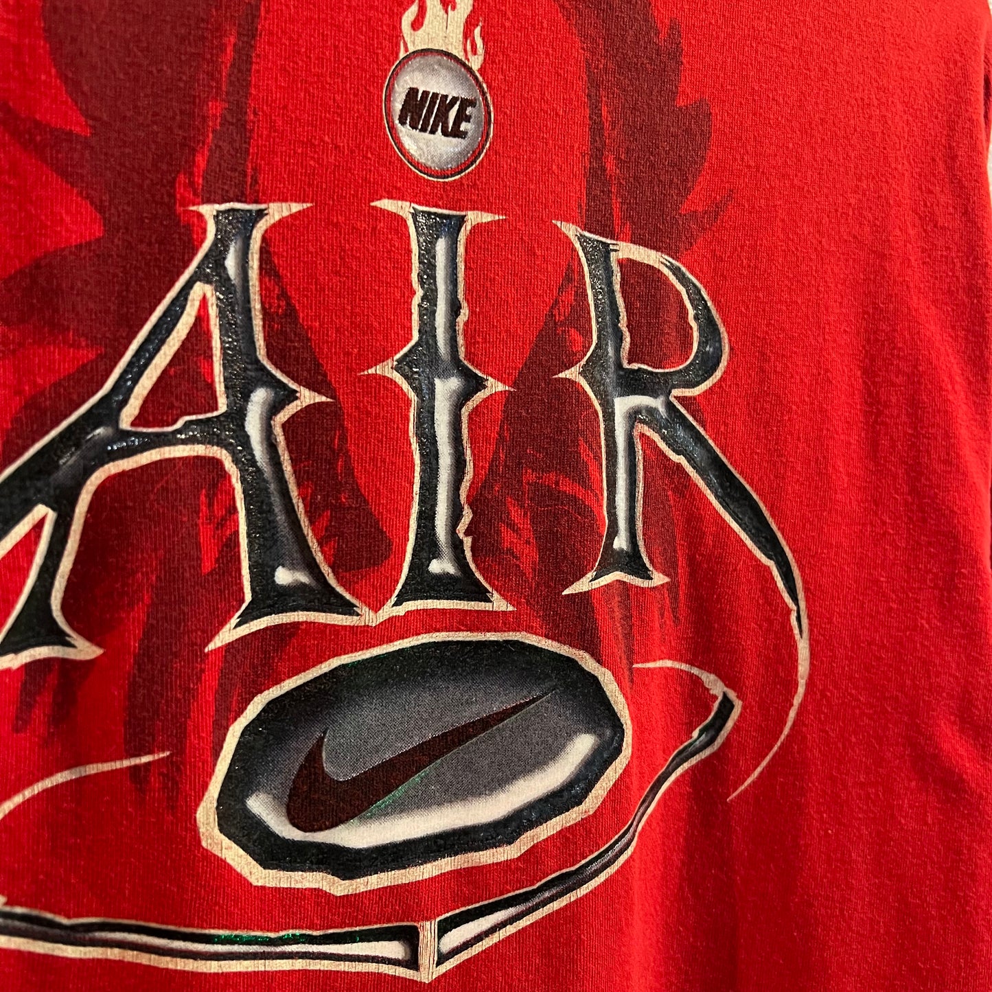 Vintage 90’s Nike Air Y2K Style Long Sleeve T-Shirt - Size Youth Large - Red/Multi