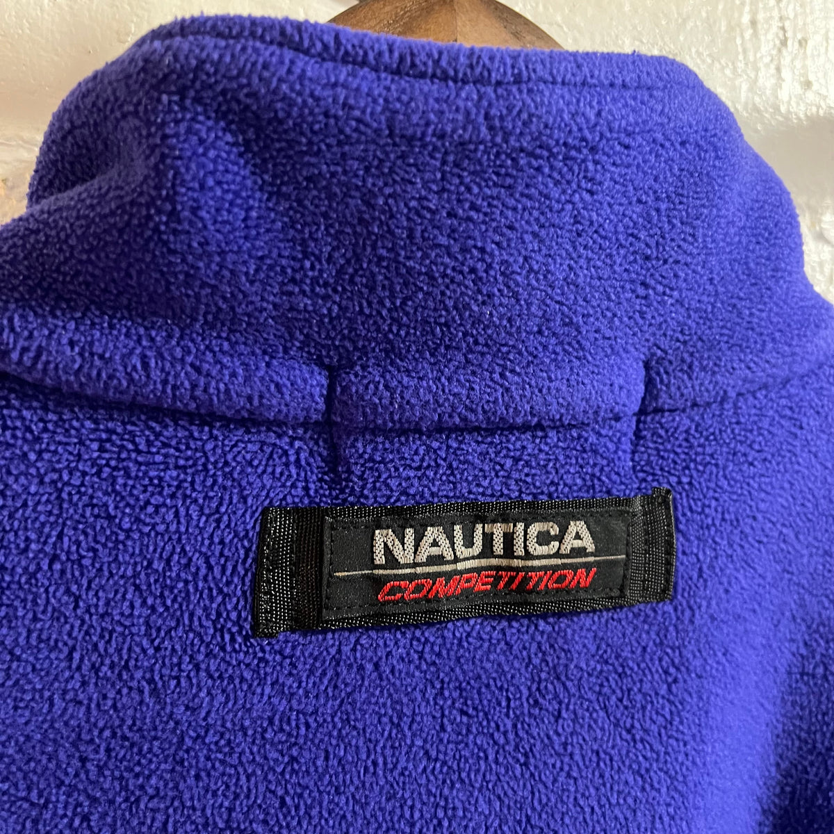 Vintage 90’s Embroidered Nautica Competition 1/4 Zip Pullover Fleece Jacket - Size XL - Made In USA - Purple