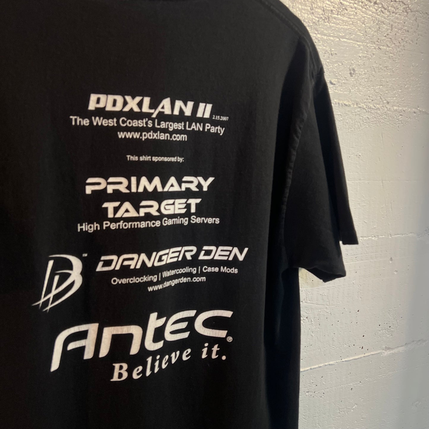 2007 PDXLAN II Gaming ‘Storm Trooper’ T-Shirt - Size Large - Black/White