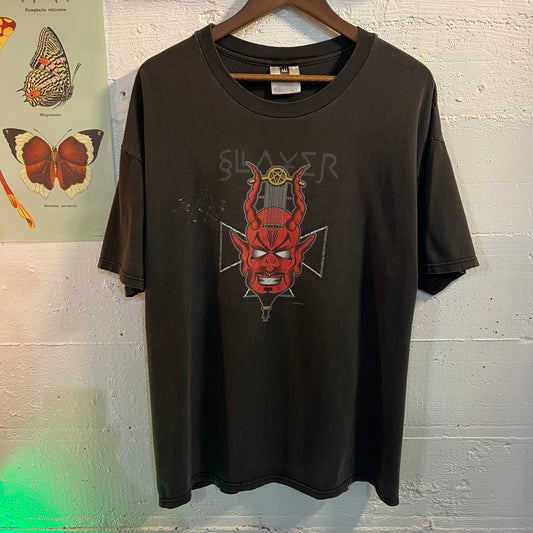 Vintage 1998 Slayer Diabolous In Musica T-Shirt - Size XL - Faded Black