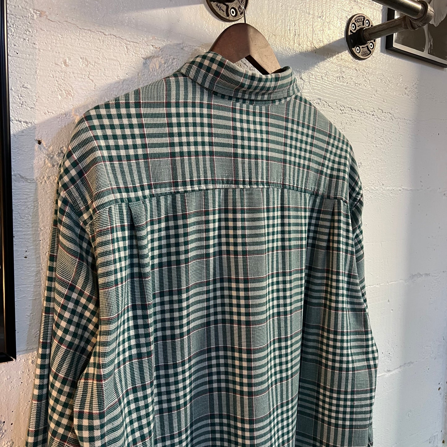 Vintage 90's High Sierra Cotton Plaid Flannel Shirt - Size XL - Green/White/Red