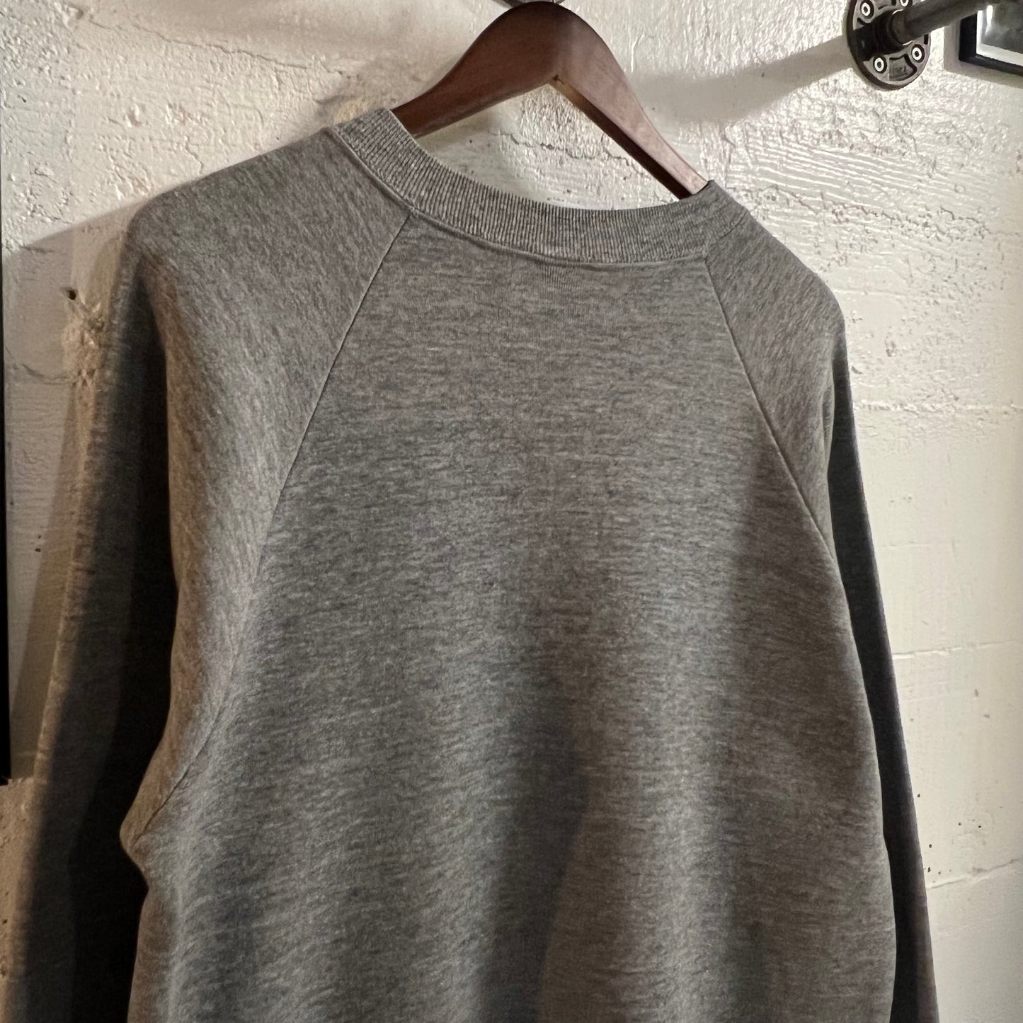 Vintage 80’s Jerzees West Point U.S.M.A. Raglan Crewneck Sweatshirt - Size XL - Made In USA - Heather Grey/Black