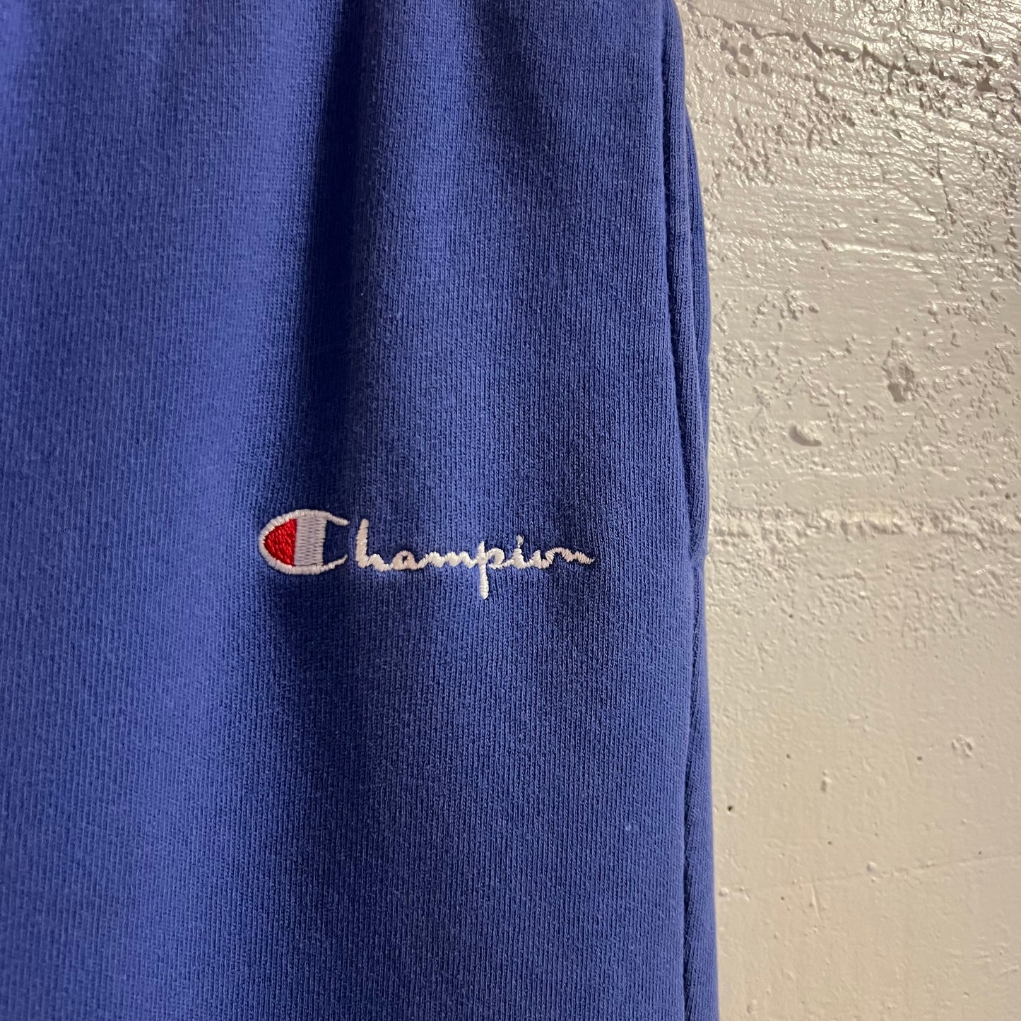 Vintage 80’s Embroidered Champion Heavyweight Sweatpants - Size Large - Made In USA - Royal Blue