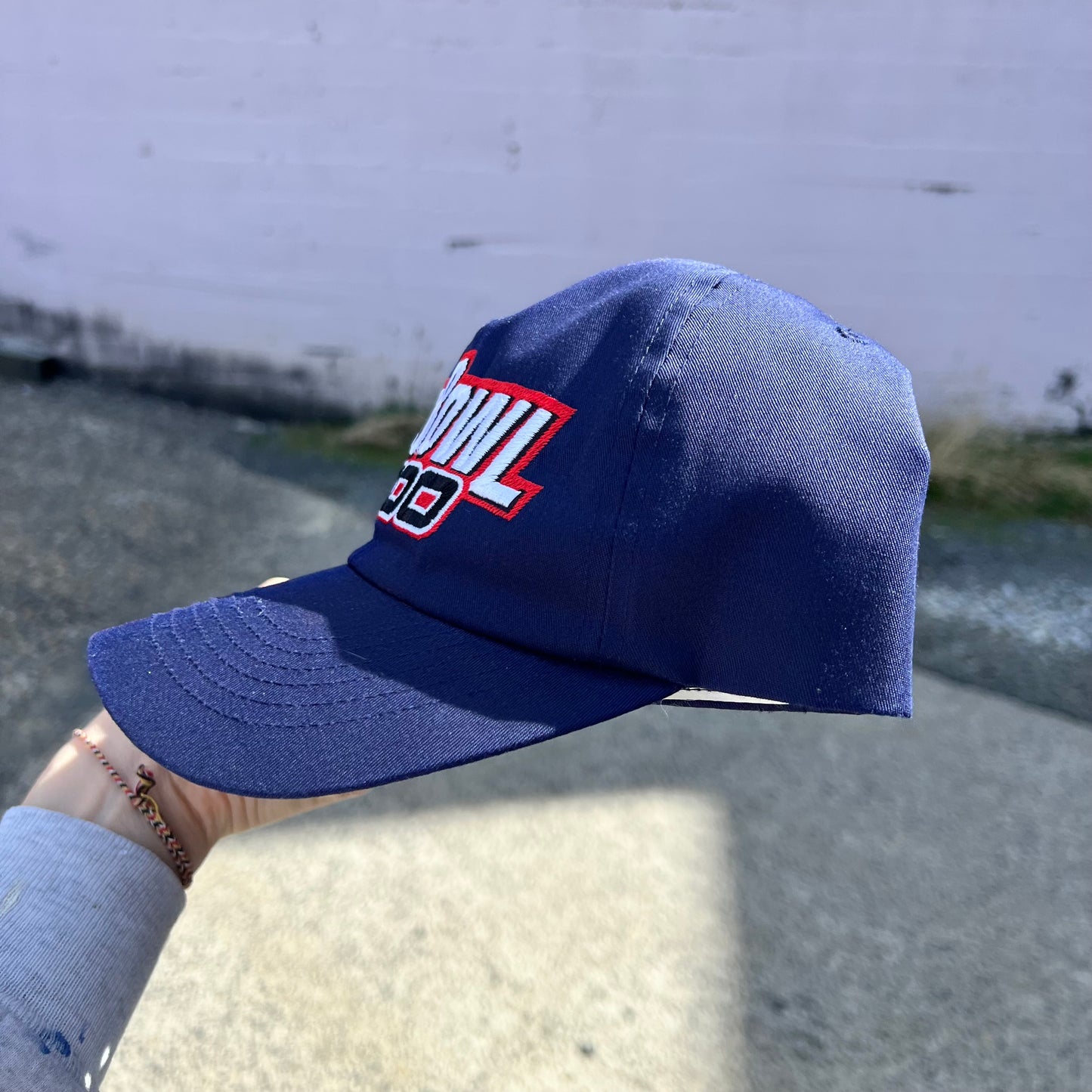 Vintage BudBowl 2000 Snapback Hat - O/S - Navy/Red/White