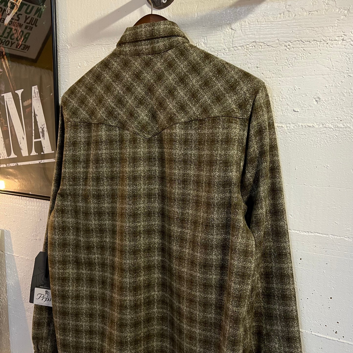 *New* Prps Blend Western Snap Long Sleeve Shirt - Size Medium - Olive