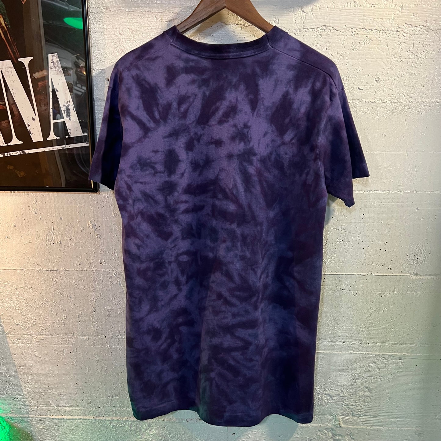 Vintage Palm Springs Kokopelli Tie Dye Single Stitch T-Shirt - Size Medium - Made In USA - Purple/Multicolor