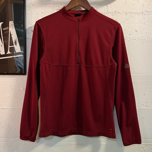 Nike ACG 1 Base Layer Quarter Zip Pullover Athletic Long Sleeve Shirt - Size Small - Maroon