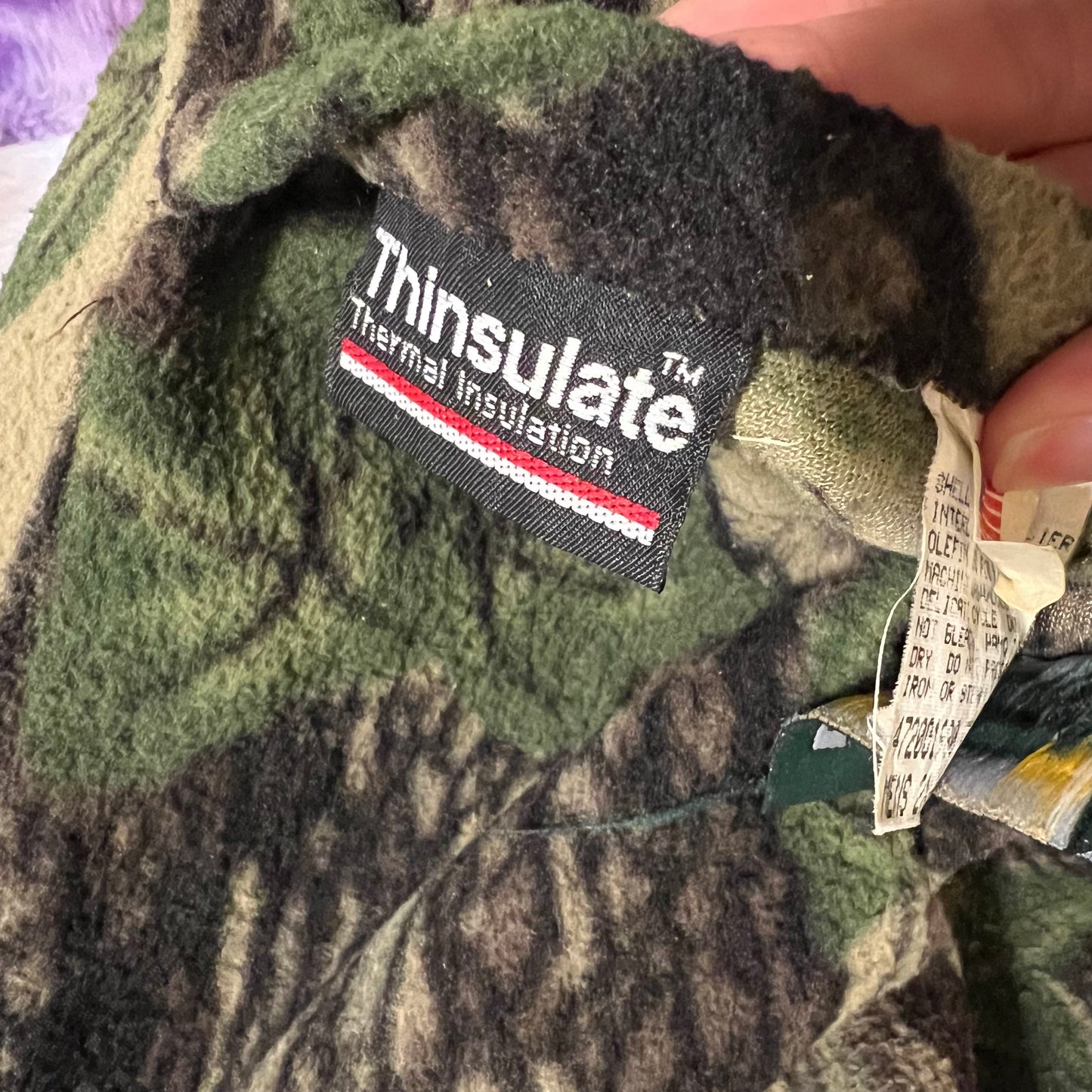 Vintage 80’s Cabelas Reversible Realtree/Trebark Camo Fleece Vest - Size 2XL - Made In USA - Earth Toned